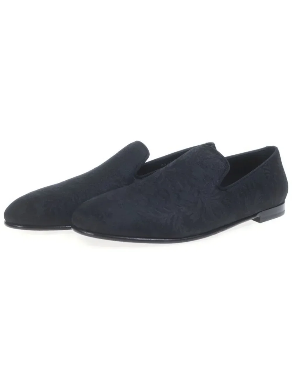 Dolce & Gabbana Black Floral Brocade Loafers Flat Shoes